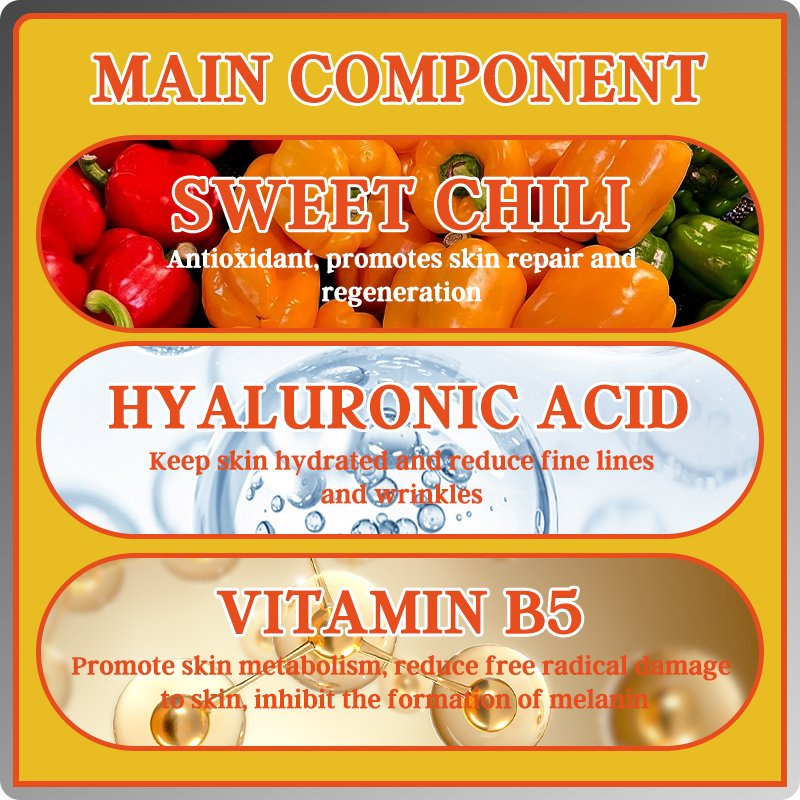 Korean Whitening Sulfate-Free Antioxidants and Sweet Chili & Vitamin B5 Organic Skincare Set