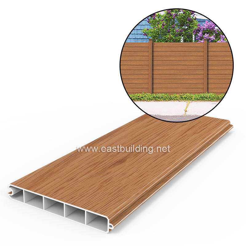 Farms and Family Yards Decorative Golden Oak Wood with Wood Texture Partition PVC Fencing