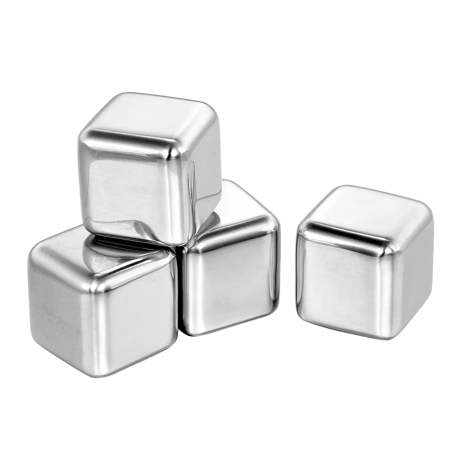 Stainless Steel Ice Cube Silver Gold Whiskey Stone for Custom Logo