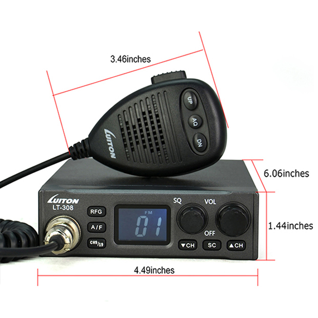 Cheap and High Quality 27MHz CB Radio Am/FM with Sq/Asq Function Lt-308