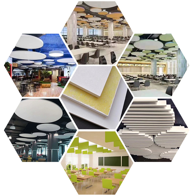 Isoking Fiberglass Glass Wool Suspended Ceiling Tiles 600mmx600mm