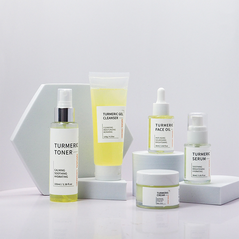 Aixin Cosmetics Turmeric Skin Care Private Label Whitening Anti-Wrinkle Skin Care Turmeric Set