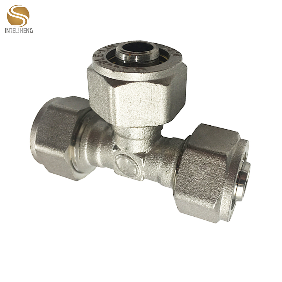 Brass Compressed Tee Air Fitting