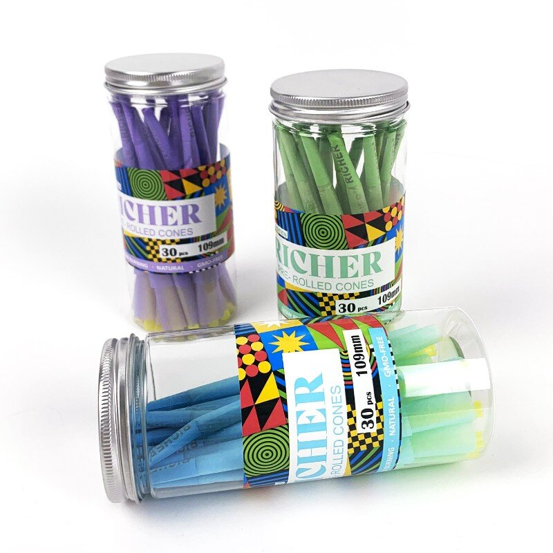 1 1/4 Size Specially Made 100% Natural Organic Hermit Crab 109mm Slow Burning Non Immersed Tobacco Pre Filled Cone Rolling Cone