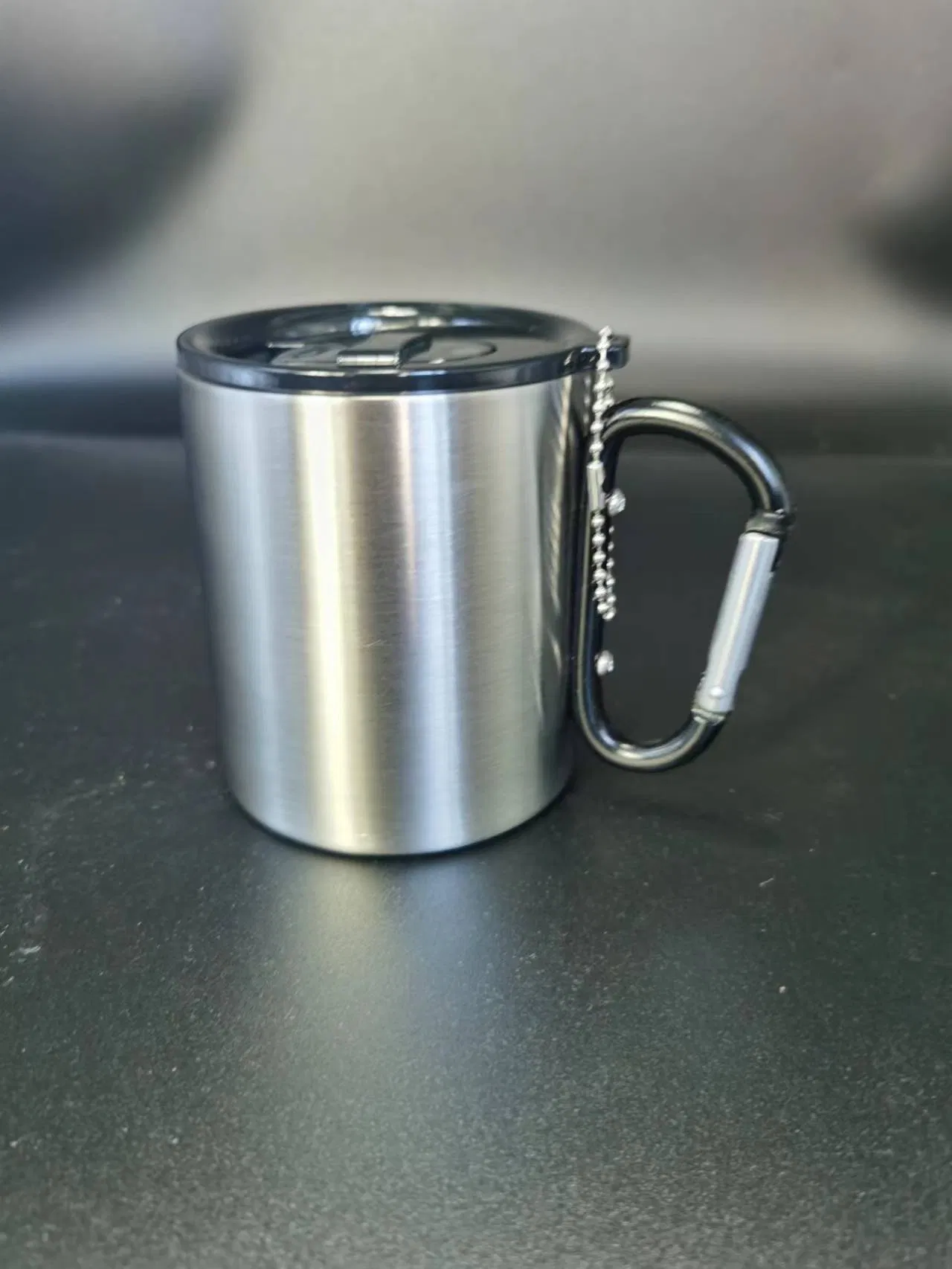 Термокружка из нержавеющей стали 12 oz с карабином