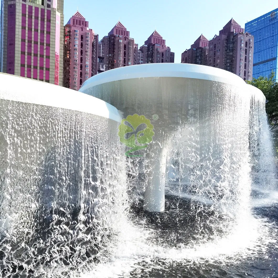 Customized Fiberglass Outdoor Courtyard Waterscape Waterfall Landscape Decoration Flowing Water Fountain
