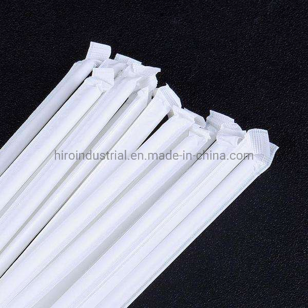 197*6mm Biodegradable Disposable FDA Approved Color Striped Paper Straws