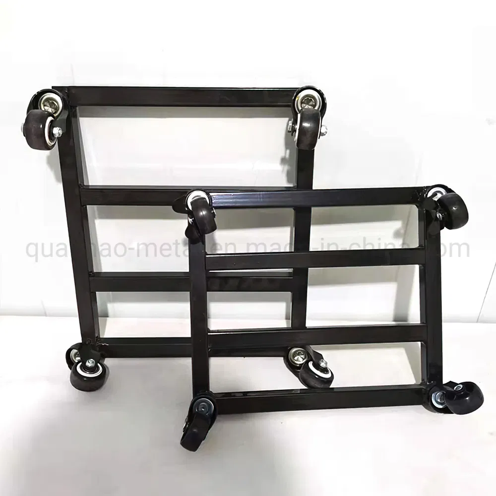 Sturdy Metal Plant Stand Square Plant Movers with Wheels