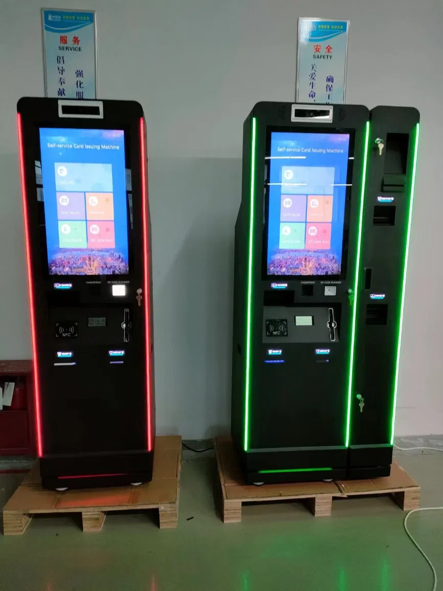 OEM Cool LED Touchscreen Casino Cash Deposit Kiosk ATM Machine