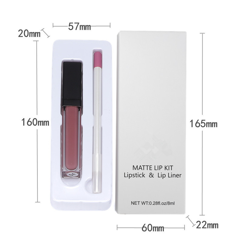 Cosmetics Lipstick Waterproof Vegan Wholesale Lipstick Private Label Lip Gloss and Lip Liner Set