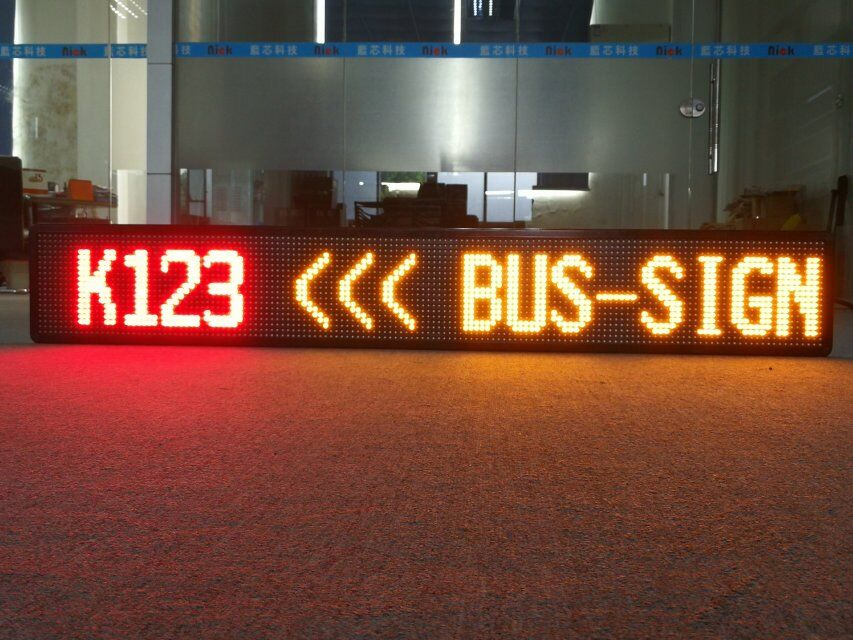 Single Line Dual-Color LED Bus Route Sign