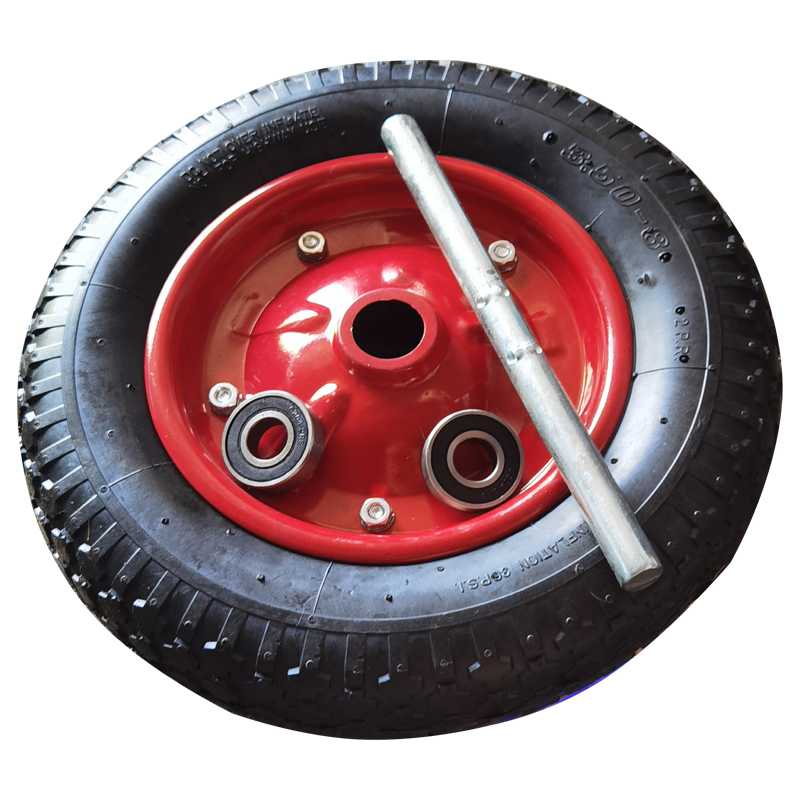 Hautine Rubber Wheel with Pneumatic Tire and Axle