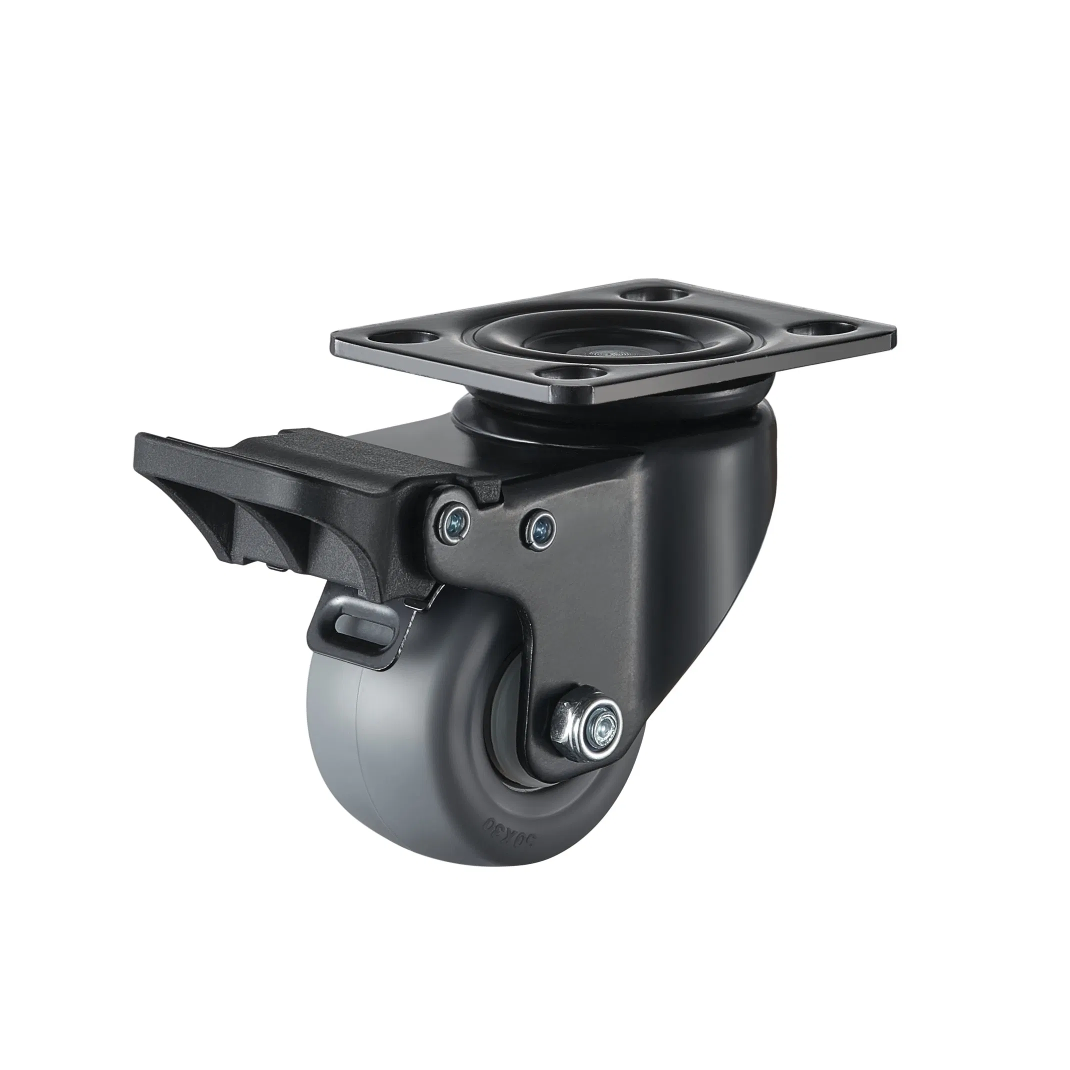 Light Duty Caster 1.6′ ′ 2′ ′ Silent Fixed Castor for Furniture Office Home