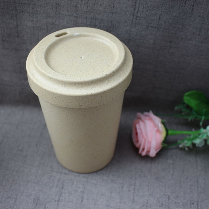 Экологичная бамбуковая кружка с трубочкой, 16 oz