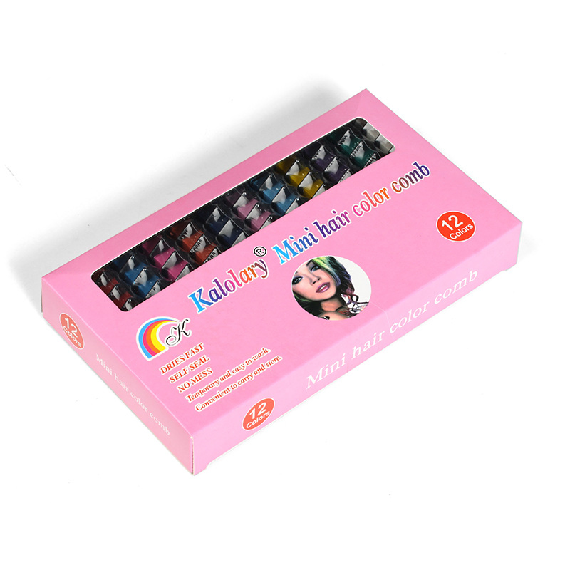 China Supplier Non-Toxic Plastic Hair Dye Comb Washable Temporary Hair Chalk