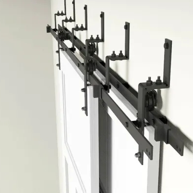 Double Track Bypass Sliding Barn Door Rails Double Barn Door Hardware Kits