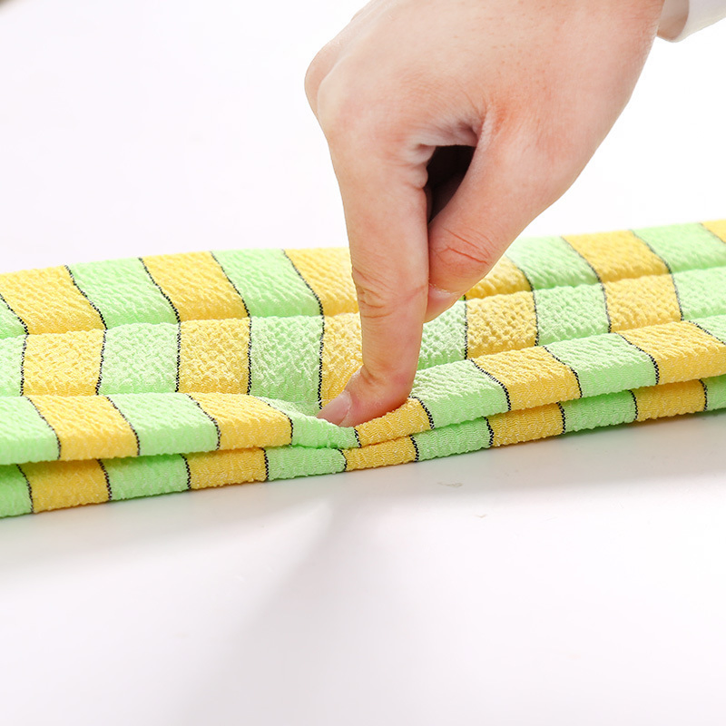 Wholesale Stretchable Nylon Exfoliating Body Scrubber Washcloth Towel Deep Cleans