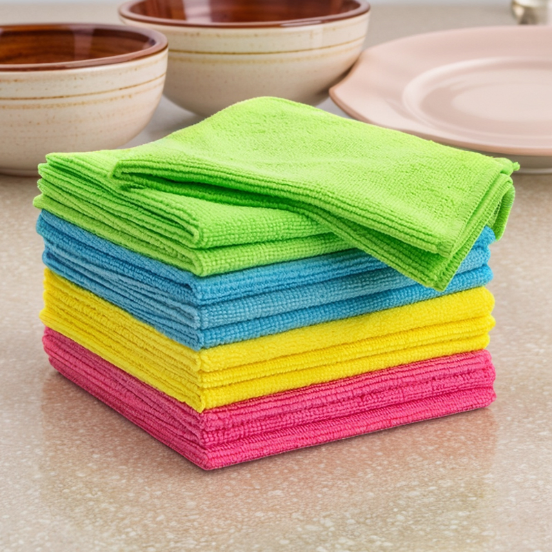 Critics' Choice Bulk Pack Super Absorbent Scratch-Free Industrial Grade Reusable Mirofiber Kitchen Towel for Food Processing Housekeeping