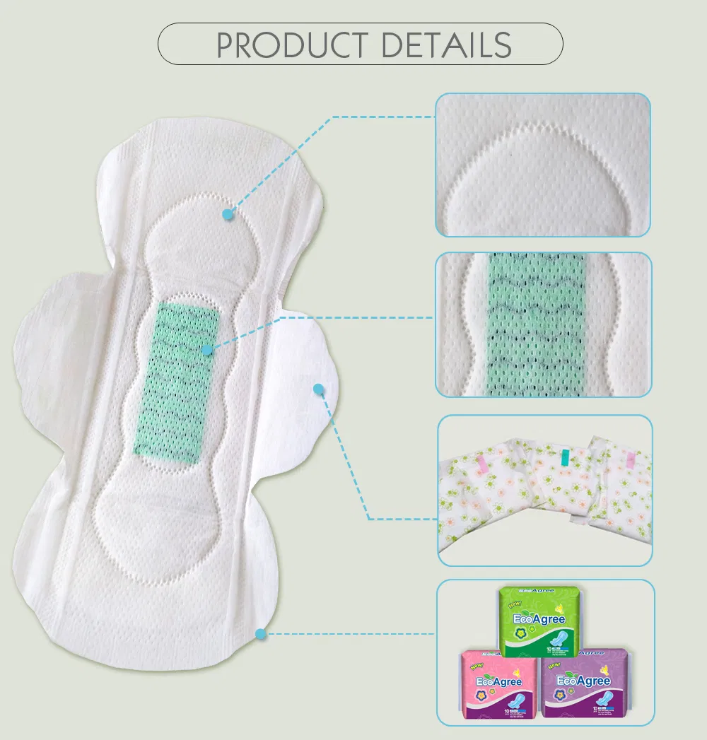 Free Sample Anion Ultra Disposable Menstrual Pads Sanitary Napkinspopular