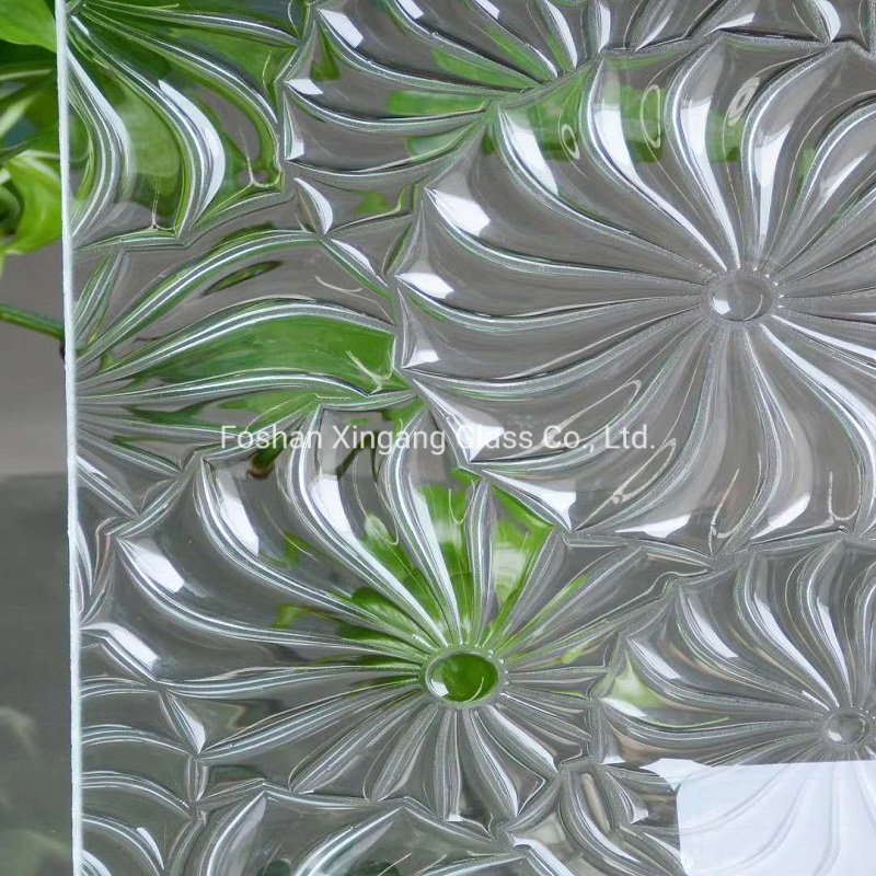 Cast/Decorative /Fused Patterned Art Embossed Glass for Bathroom/Doors/Windows/Shower Room