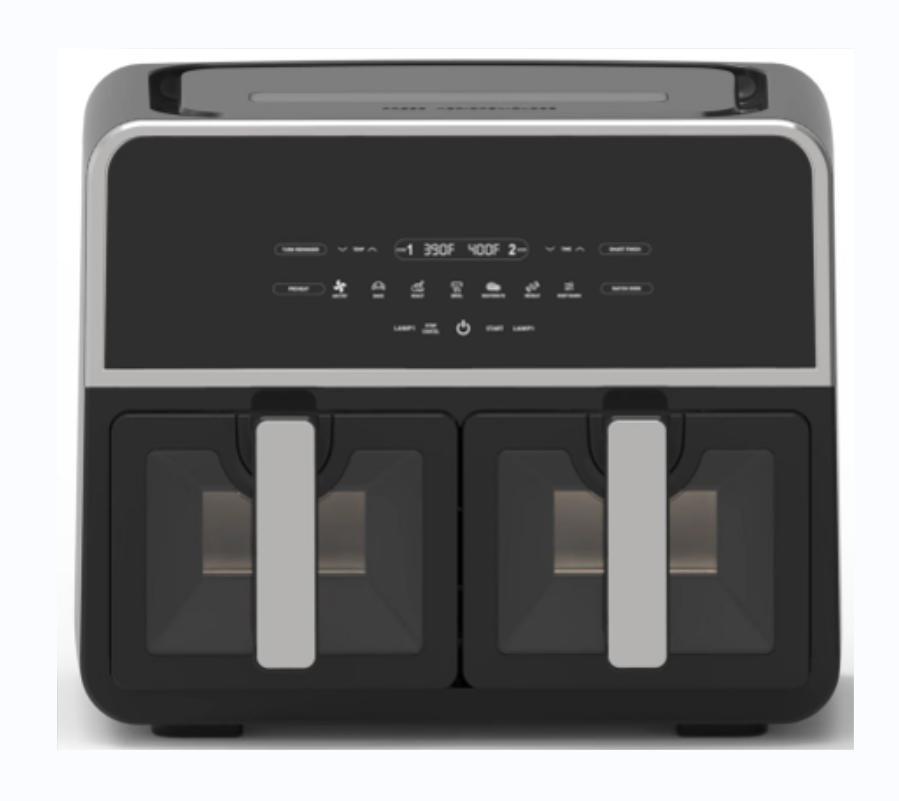 8L Double Air Fryer Electric Touch Screen Deep Fryer