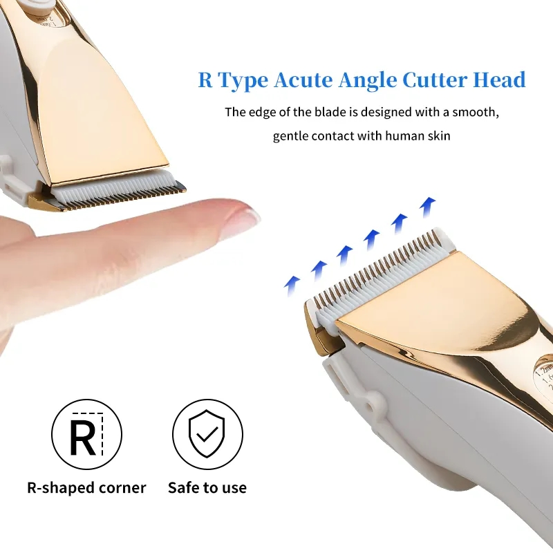 Waterproof Barber Clipper Cordless Professional Hair Trimmer Rechargeable Hair Clippers for Men