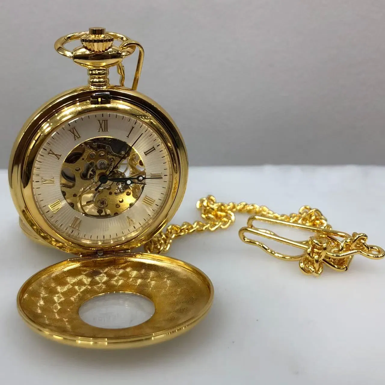 50mm Brass Antique Mechanical Pocket Watches for Men Gift
