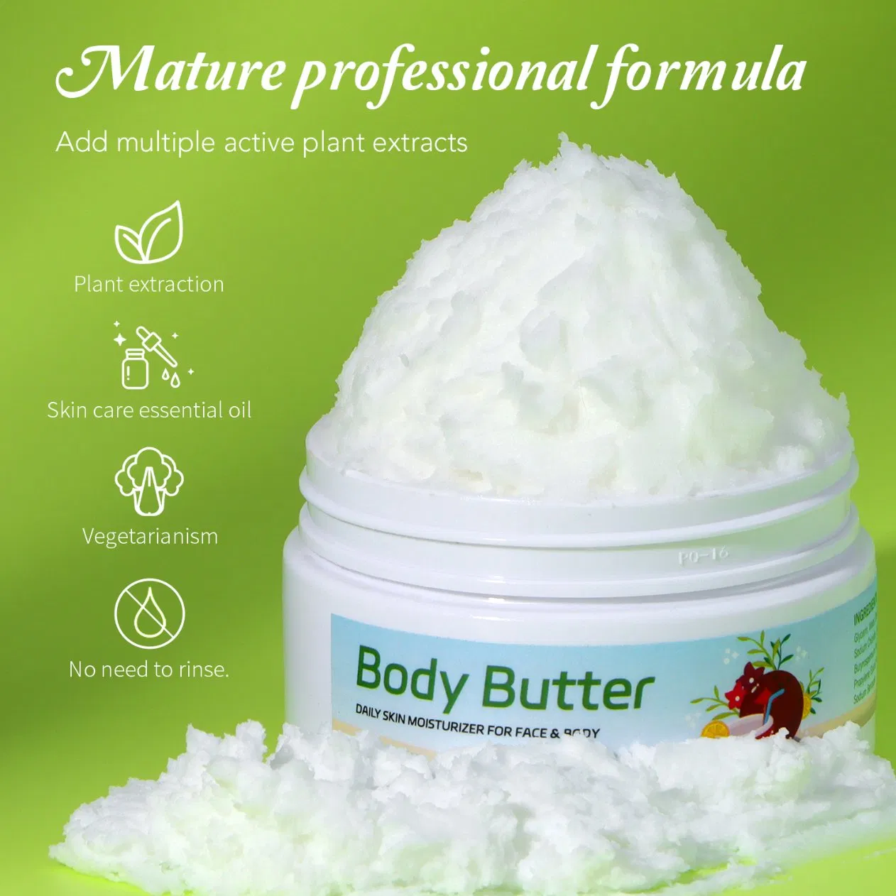 Natural Moisturizing Cream Organic Shea Cocoa Hydrating Skin Care Body Butter