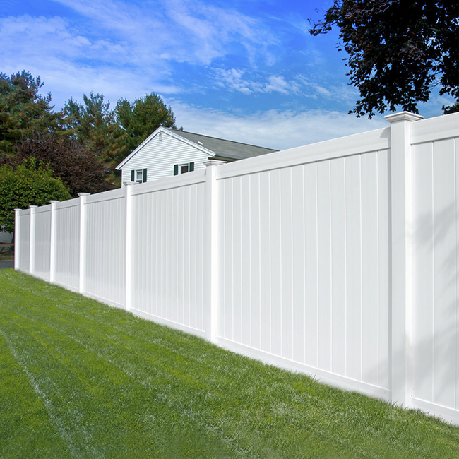 Durable PVC Vinyl Privacy Garden Fencing Wholesale Fence Panels White