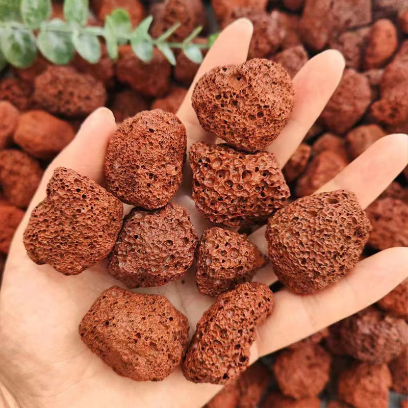 Cheap 10-20mm Horticultural Red Lava Pebble Rock Volcanic Stone for Bonsai Gardening