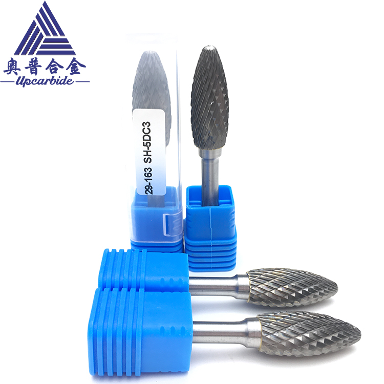 Single/Double Cut 1/4" Shank Tungsten Carbide Burrs Rotary Drill Bits File Burrs Set for Interior Contour Work Face Milling