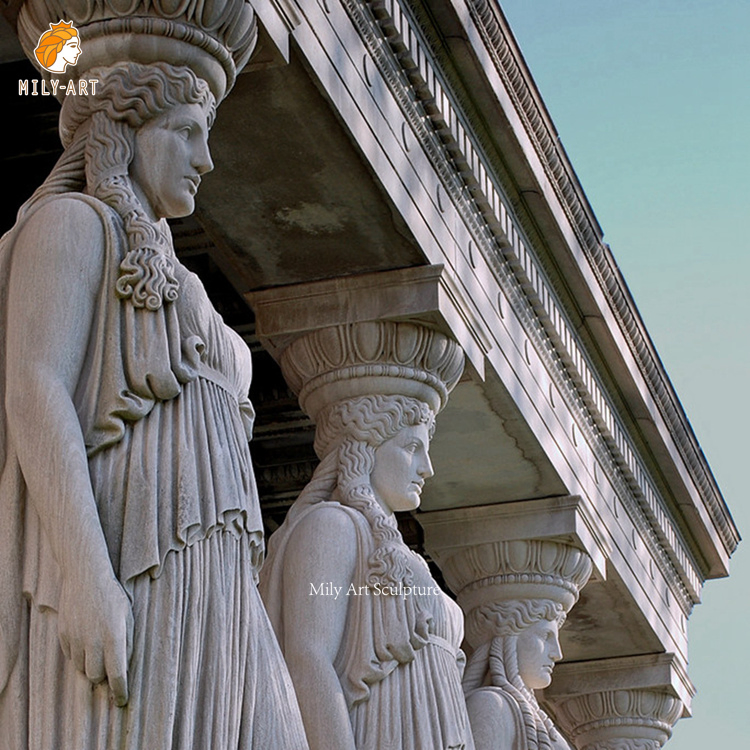 Popular Antique Architecture Marble Lady Columns Marble Stone Roman Columns