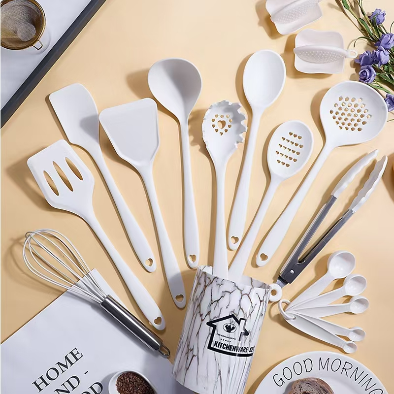Colorful Silicone Kitchen Utensils Set - Dishwasher Safe for Everyday Use