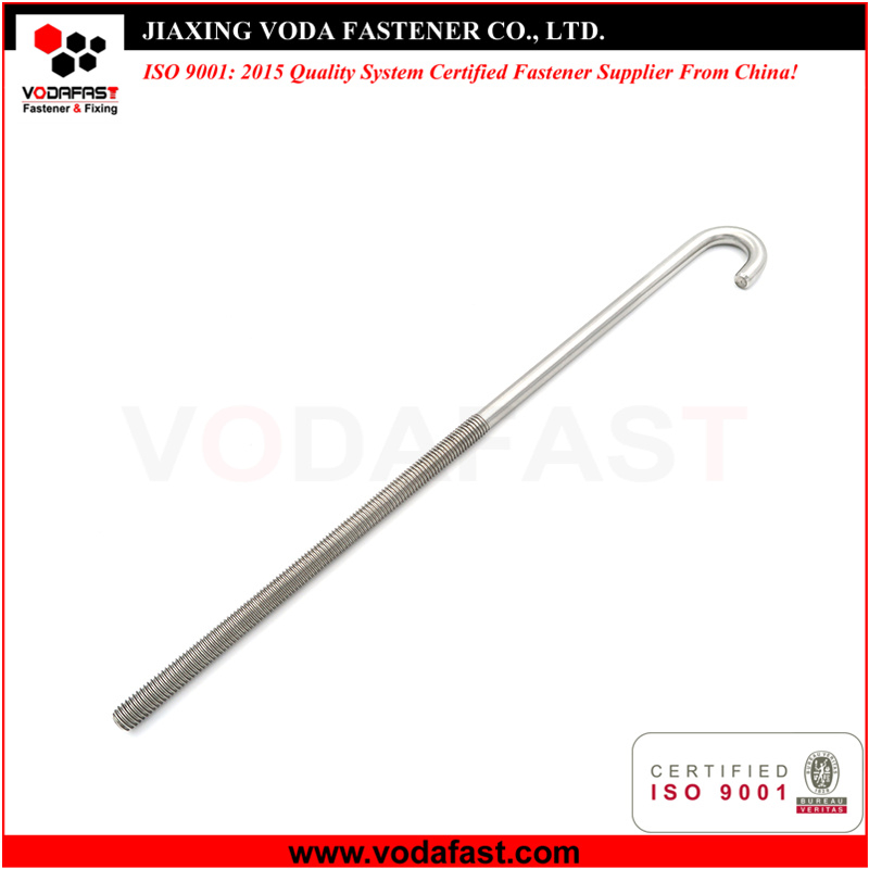 Анкерный болт с крюком J-типа, оцинкованный