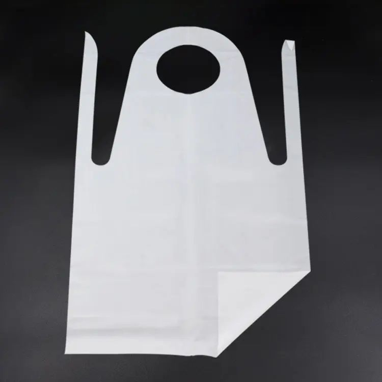 Factory HDPE Cleaning Disposable Plastic PE Apron Waterproof Plastic Disposable PE Apron