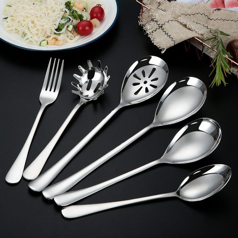 Stainless Steel Dinner Spoon Serving Spoon Powder Leakage Public Spoon