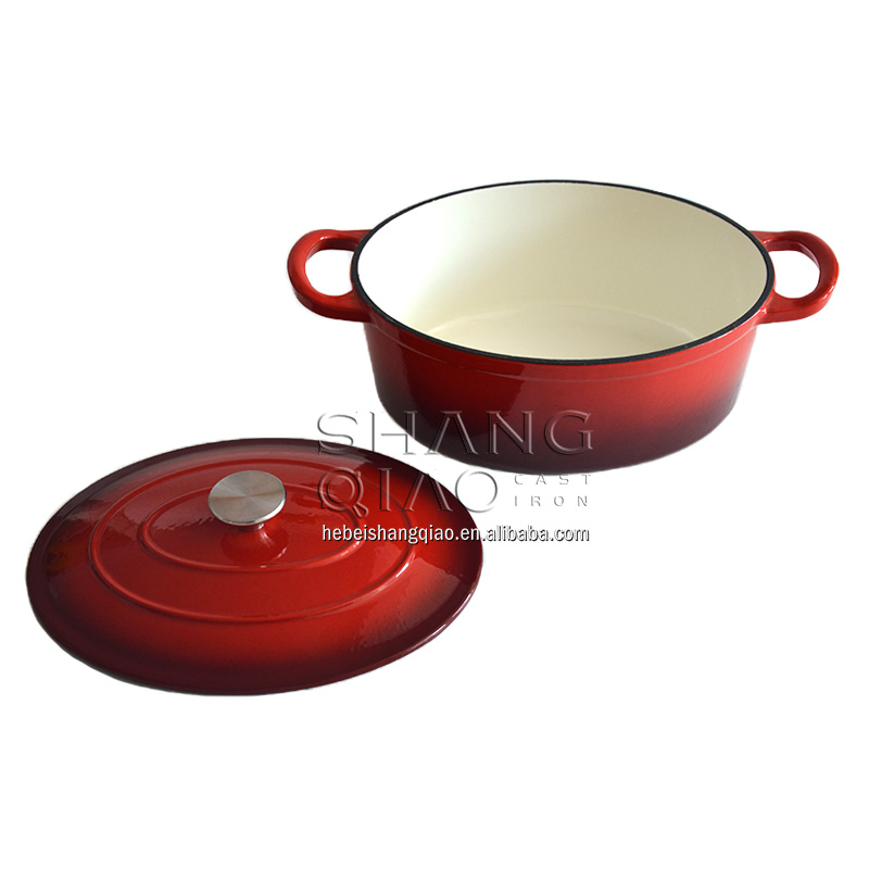 Эмалированный чугунный жаровня овальная для плиты