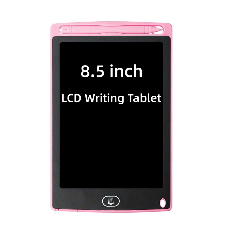 8.5 Inch LCD Writing Tablet for Kids, Colorful Doodle Board Drawing Tablet with Lock Function, Completely Erasable--Pink