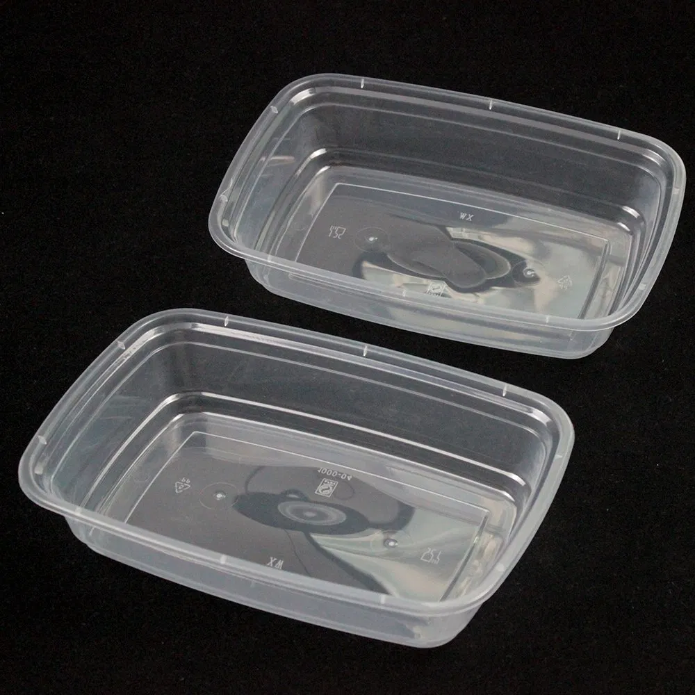 PP Plastic Box with Lid Transparent Disposable Plastic Tableware