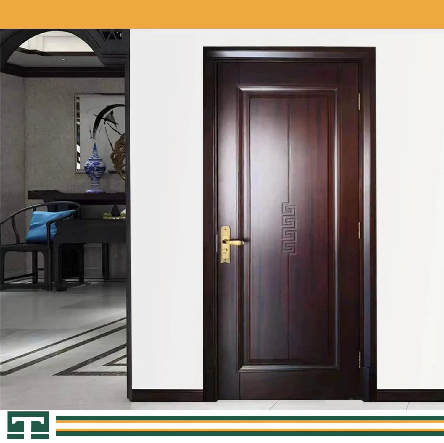 Customized Interior Wooden Door Latest Design Melamine Solid Wood and for Bedroom Use House Design MDF Door Various Styles & Colors