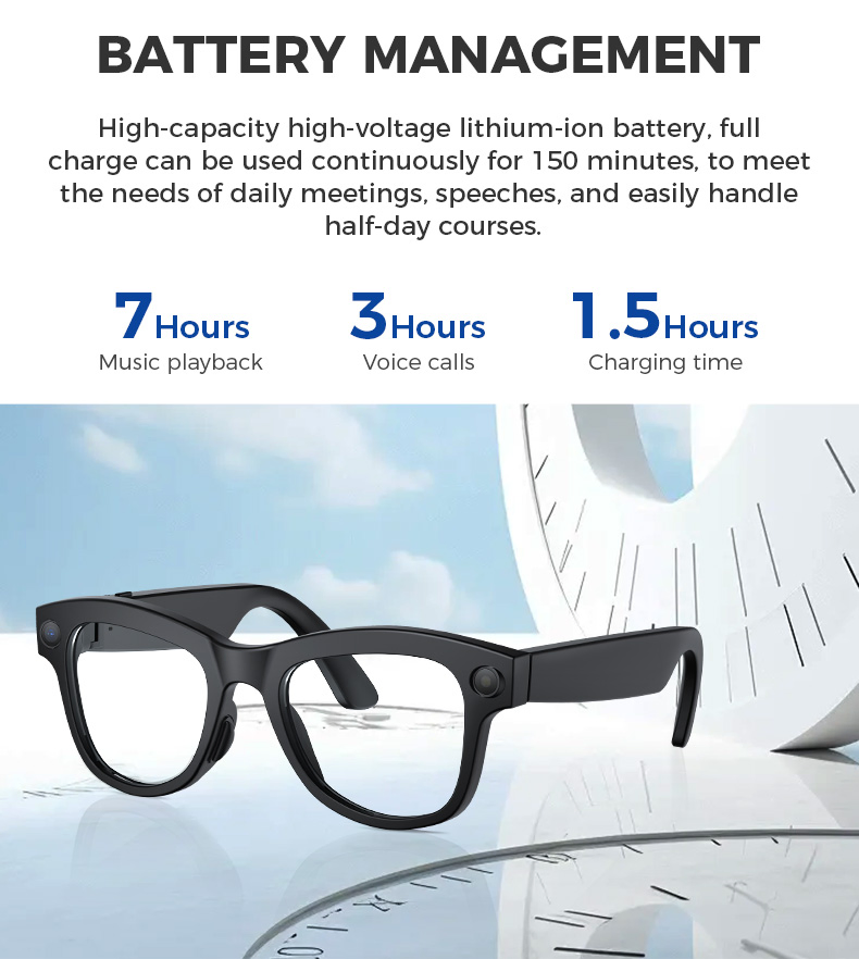 5MP Ai Photography Glasses, Intelligent Camera, Video Recording, Photography, Translation, Conference Glasses, 1080P, Bluetooth, Wireless WiFi, Sunglasses