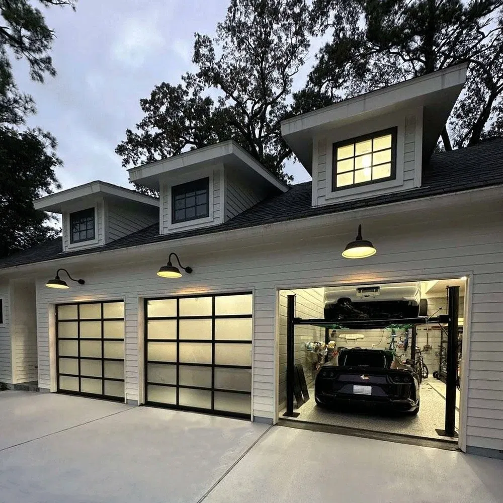 6063-T5 Alloy Residential Full View Commercial Aluminum Glass Garage Door for Villa Car Garage