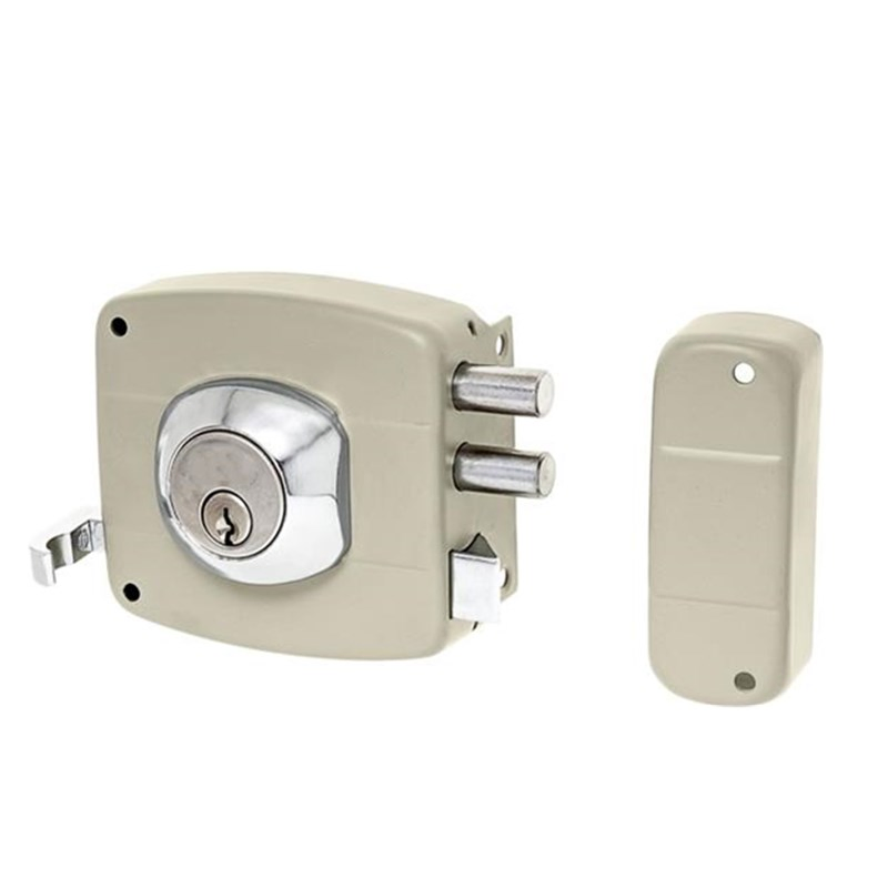 Cerradura Sobreponer Door Anti-Theft Night Latch 7 Pin Single Bolt Rim Lock