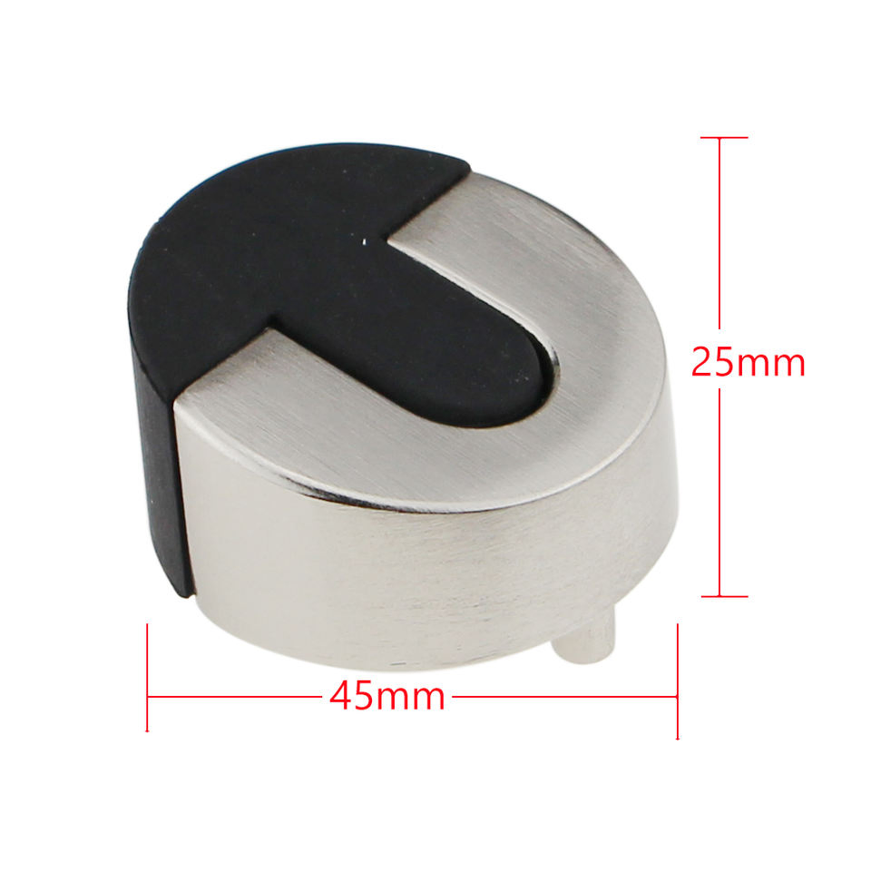 Stainless Steel Black Rubber Floor Mounted Door Stop Door Holder