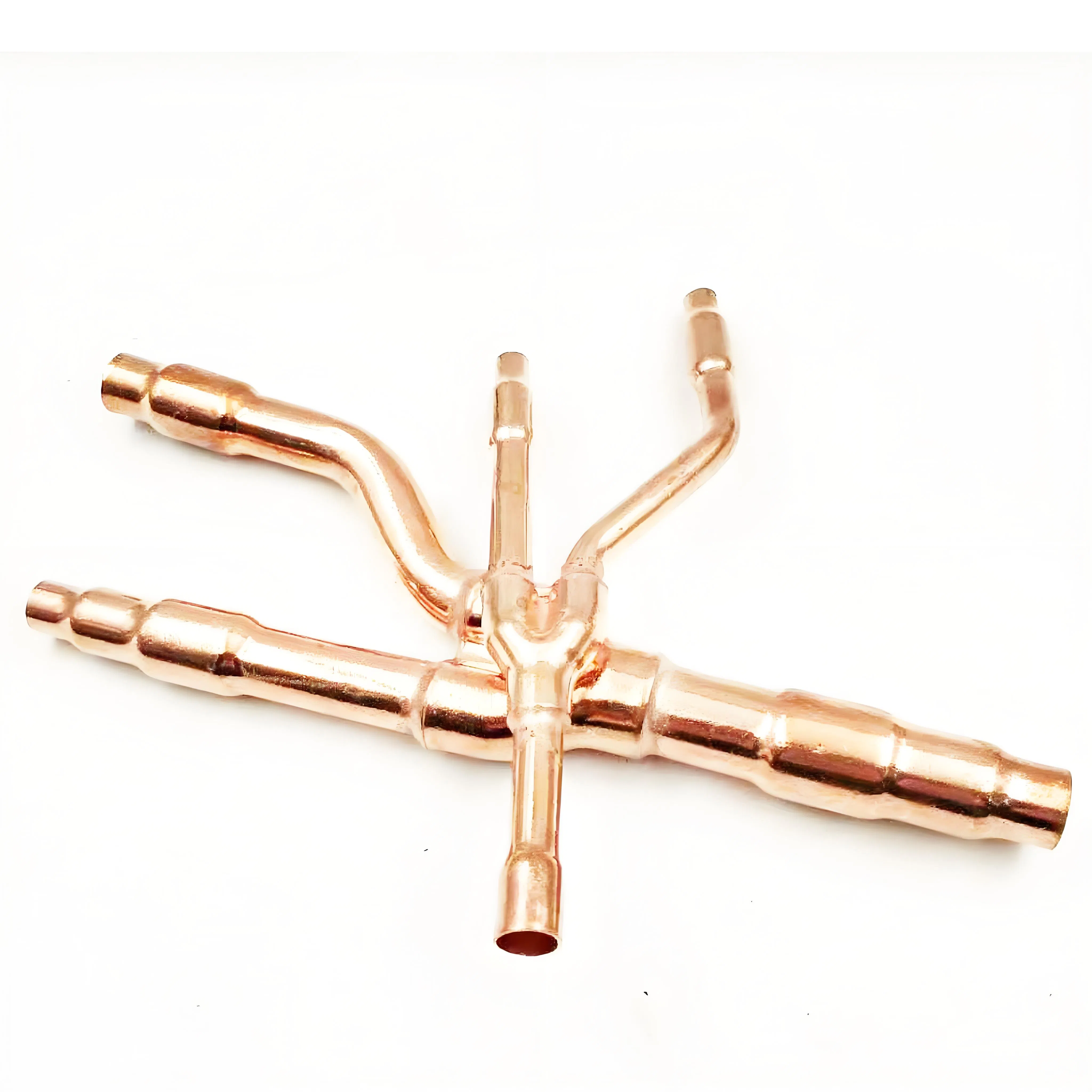 Installation Refrigeration Part Isolator Air Conditioner Branch Joint Pancake Copper Tube Pipe Fitting