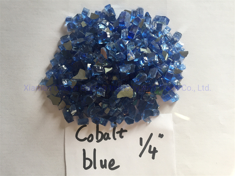 Reflective Fire Glass Fireplace Glass for Gas Fire Pit Tables Luminous Crushed Fire Pit Glass