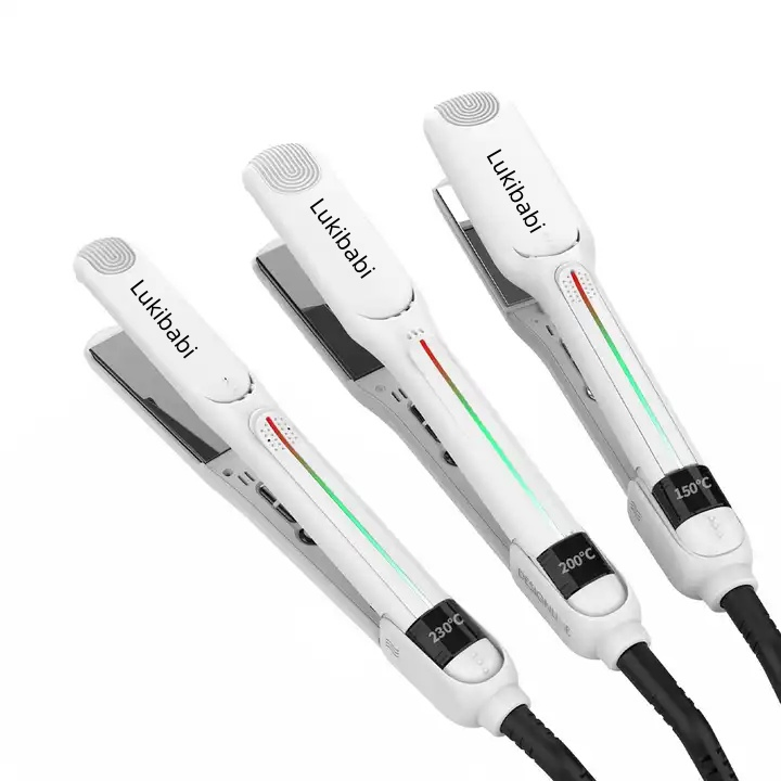 Ceramic Hair Straightener PTC Heater Flat Iron Bring LCD Display Black Color Aparato De Pelo Recto