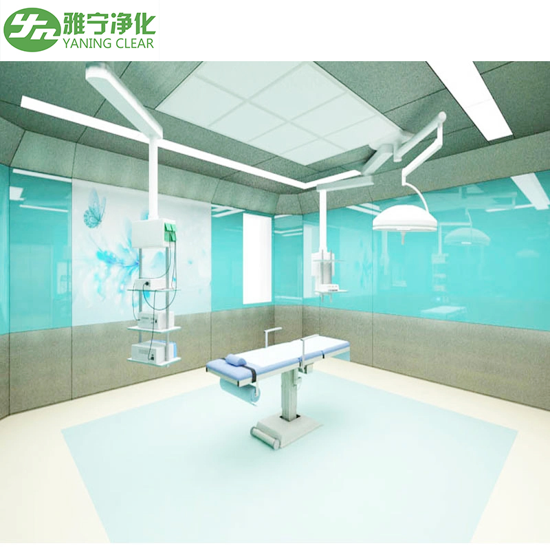 Yaning Customizable Glass/Stainless Steel Operating Theater Hospital Modular Laminar Air Flow Ceiling Theater Modular Operating Room Surgical Ot Room