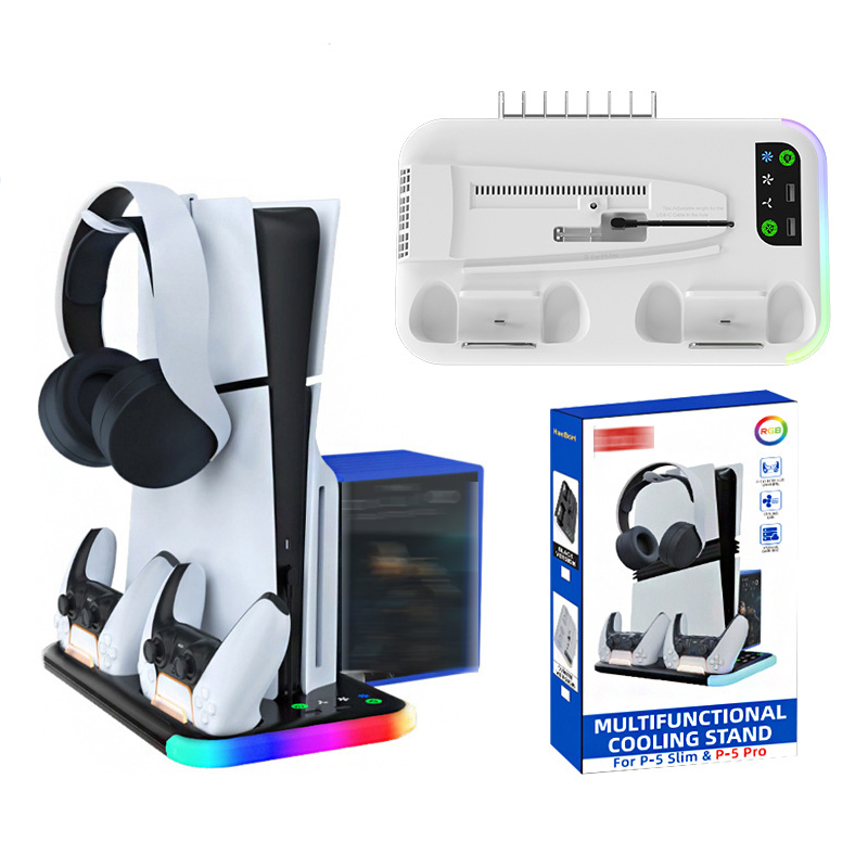 Док-станция с RGB подсветкой и охлаждением для PS5