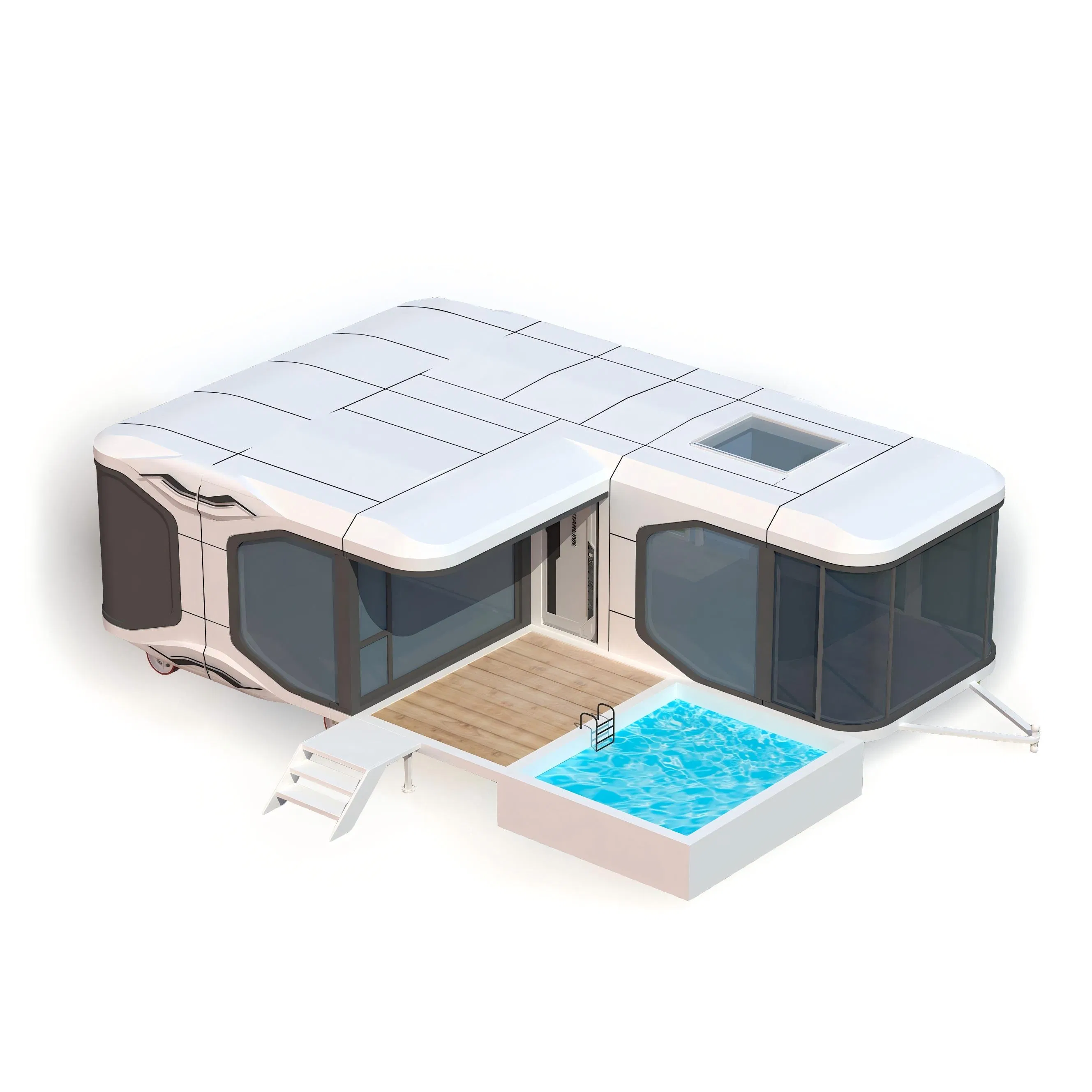 Starlink Luxury Vessel Shape Capsule Hotel with Outdoor Pool Villa